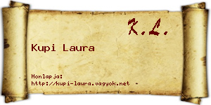Kupi Laura névjegykártya